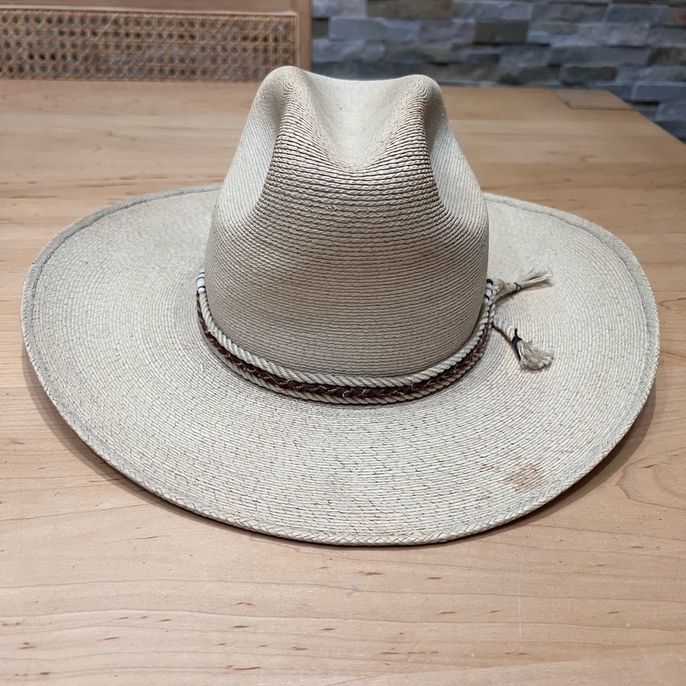 Men's vintage Pigalle sombrero Tan Straw Hat size 7